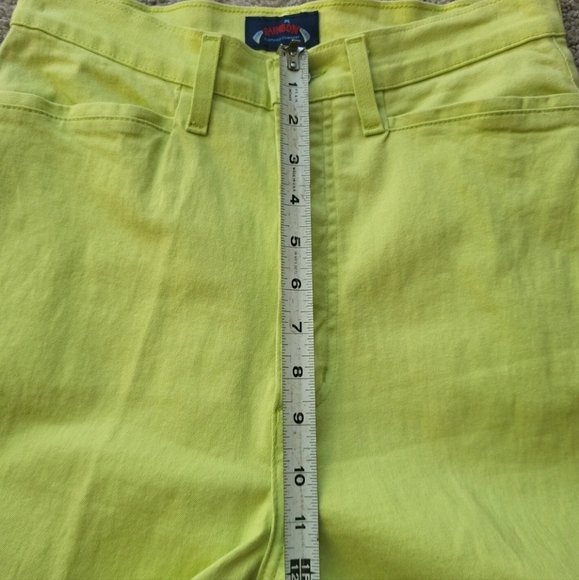 Jeans Womens 8T Tall Long Yellow Denim Skinny Pants High Rise Stretch Preppy - Picture 11 of 12